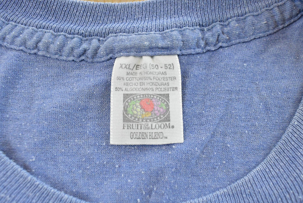 Vintage 1990s FotL Golden Blend Blank Blue Pocket T-Shirt Mens M /