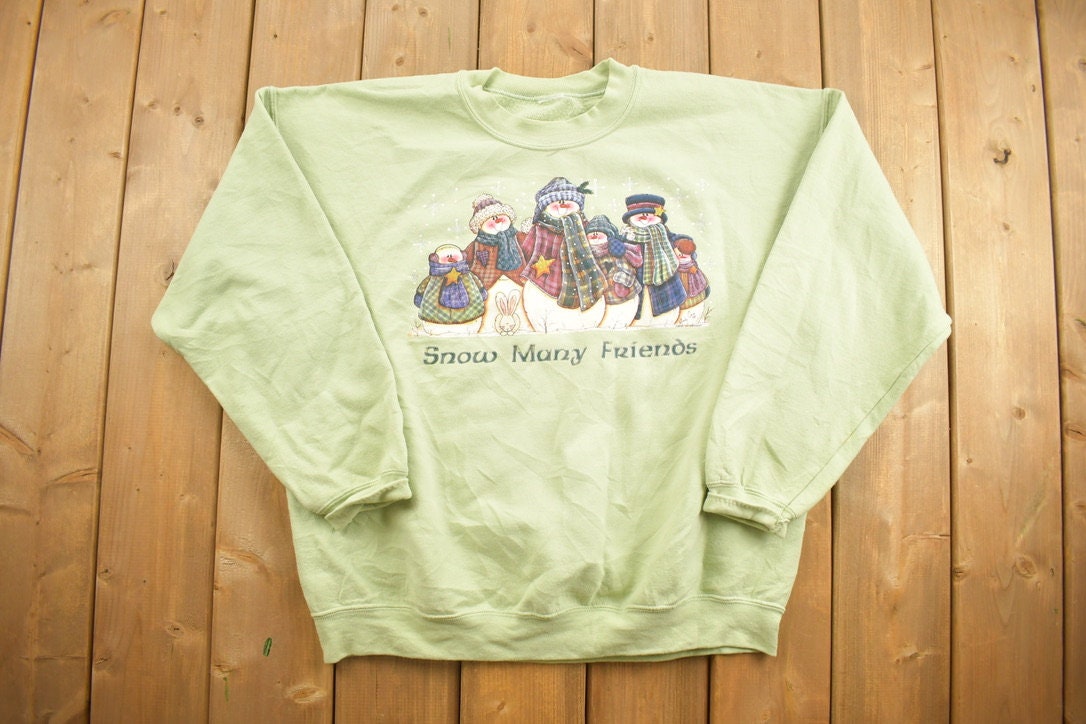 Vintage 1990s Snow Many Friends Crewneck Sweatshirt
