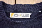 Vintage 1990s Chaus Abstract Print Knitted Sweater