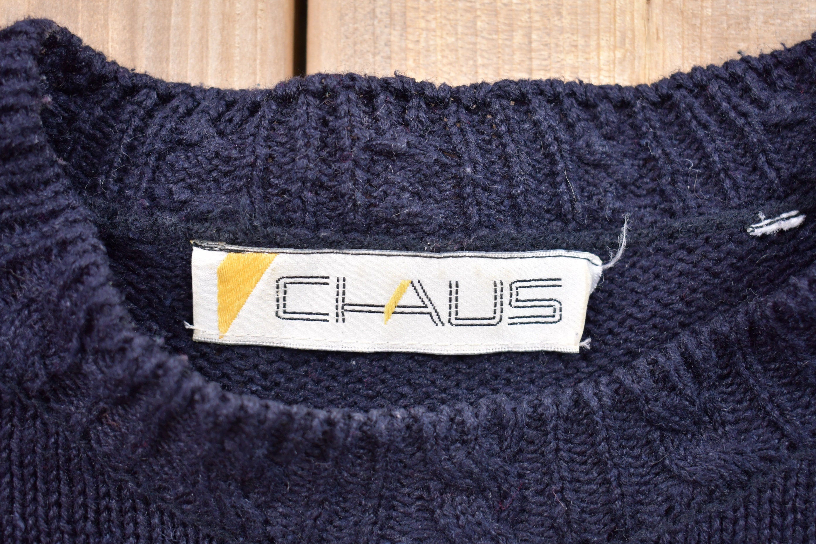 Vintage 1990s Chaus Abstract Print Knitted Sweater
