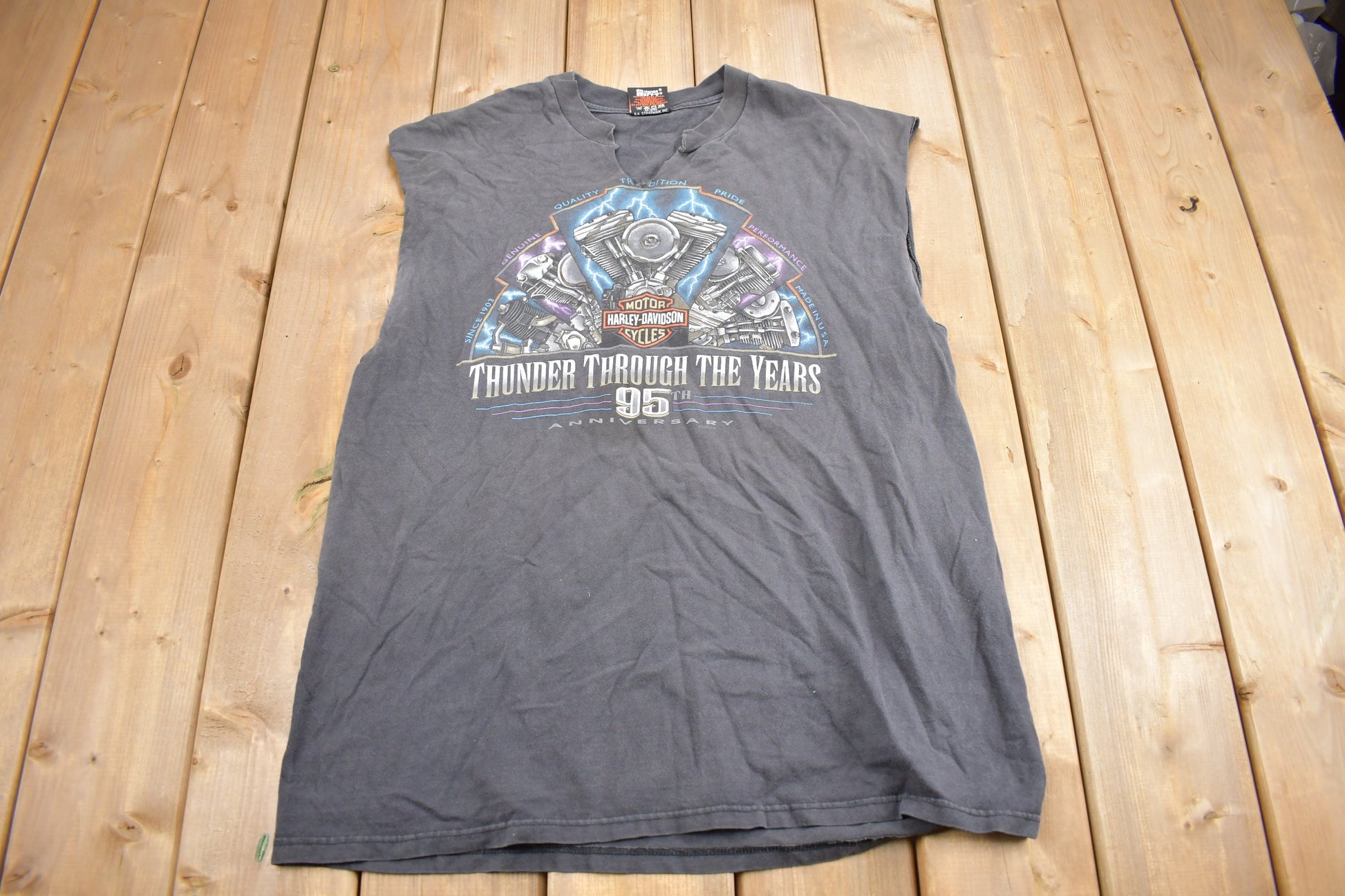 Vintage 1997 A.D. Farrow Co Harley Davidson Columbus Ohio T-Shirt