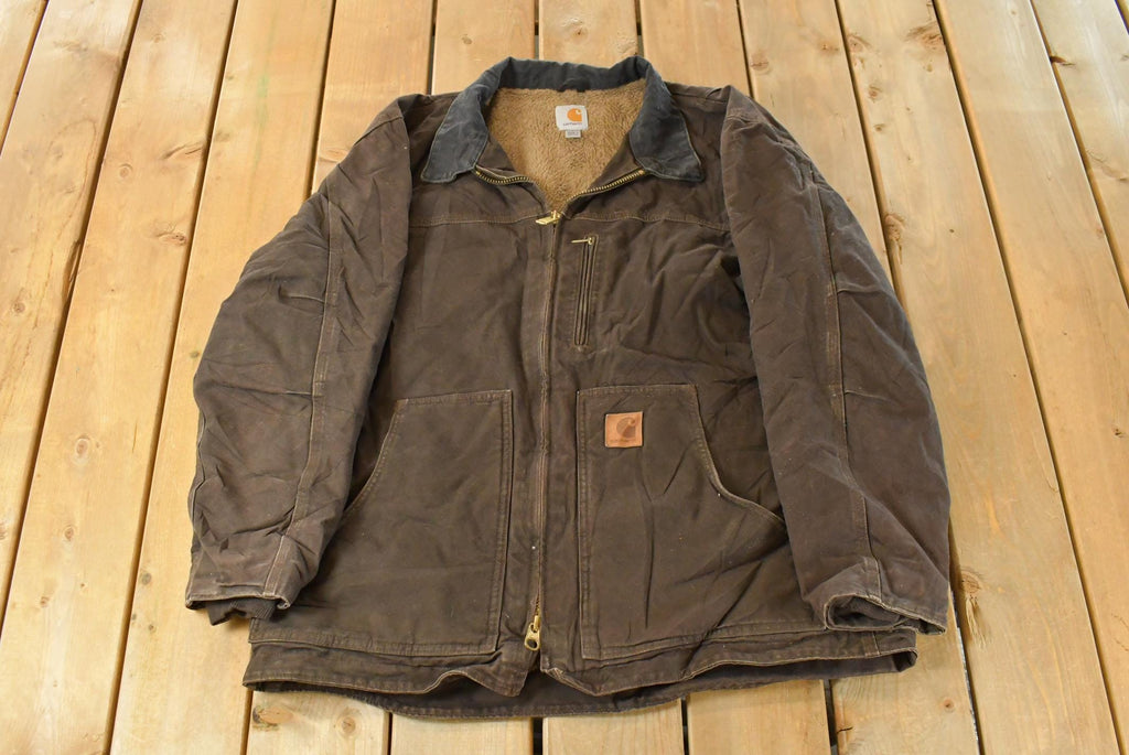Vintage 1990s Carhartt Traditional Sherpa Lined Jacket Men's Large