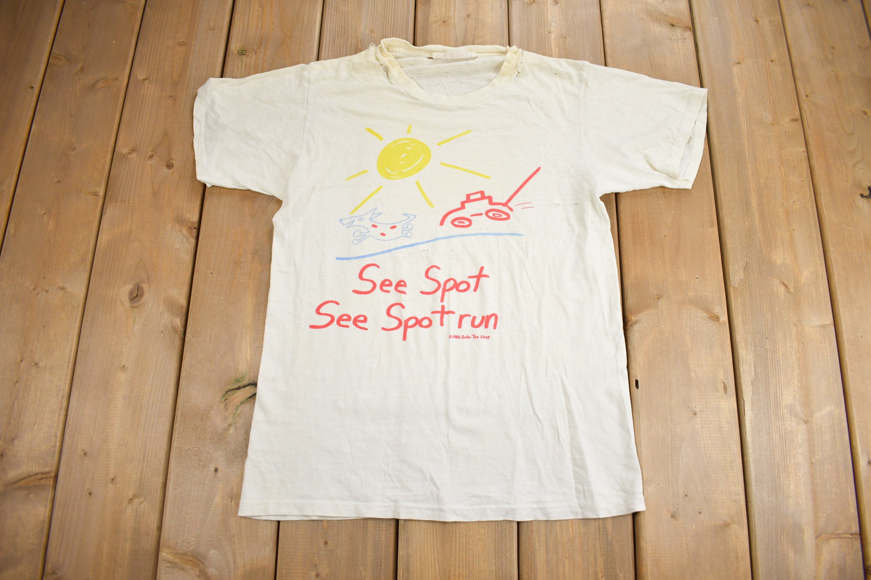 Vintage 1986See Spot See Spot Run Graphic T Shirt