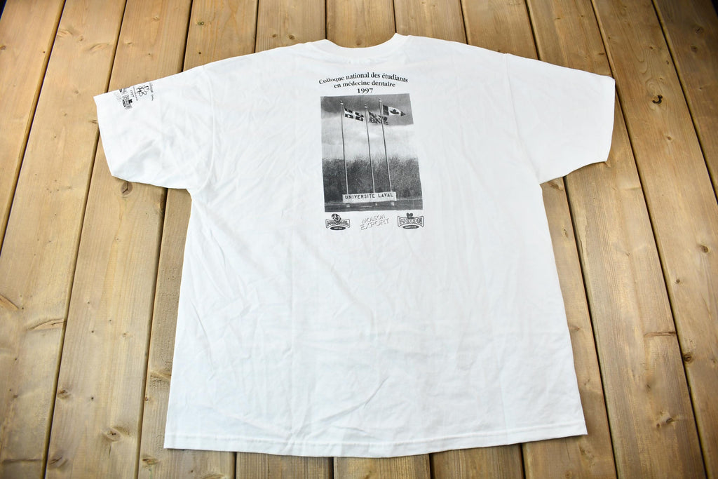 Vintage 1997 Molson Dry Universite Laval Graphic T-Shirt