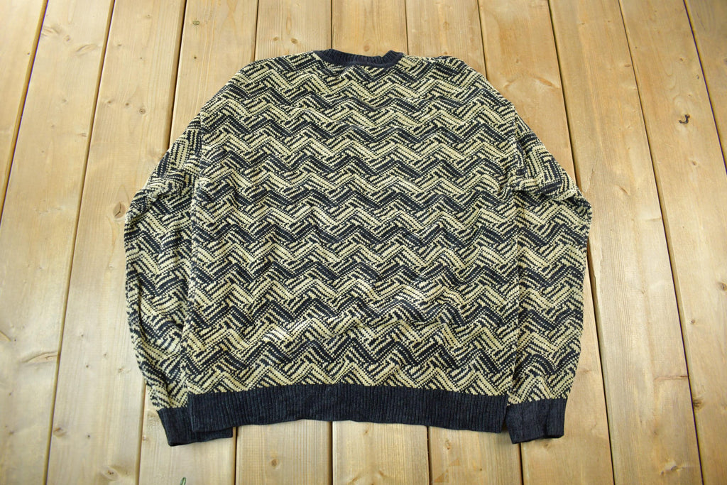 Vintage 1990s Claiborne Knit Crewneck Sweater Adult Large