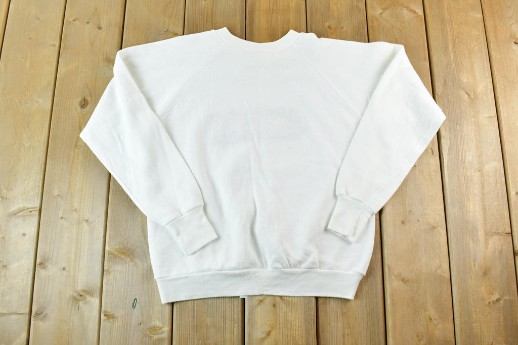 Vintage 1990s Cute Kitten Yarn Embroidered Crewneck Sweater