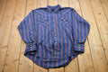 Vintage 1990s Vertical Striped Button Up Shirt