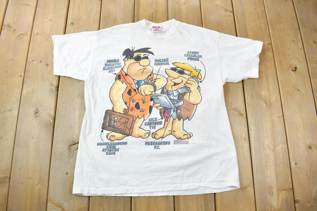 Vintage 1994 The Flintstones Cartoon Promo Graphic T-Shirt