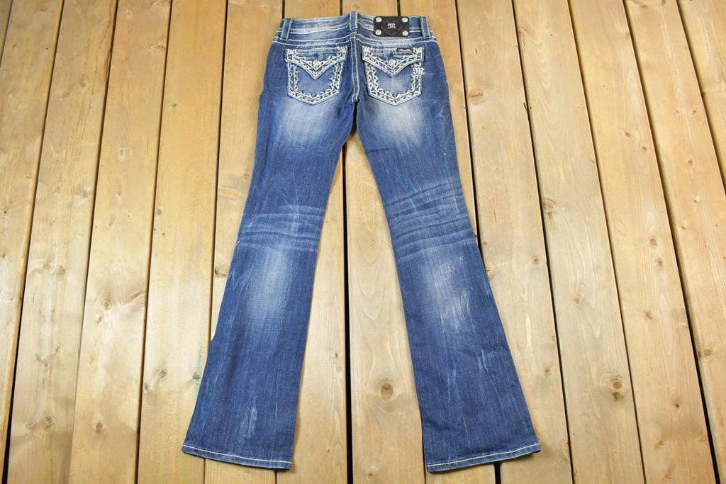 Vintage Y2K Miss Me Bedazzled Low Rise Jeans Size 26x31