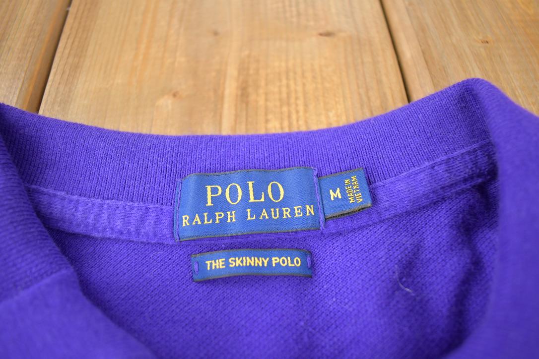 Vintage 2000s Polo Ralph Lauren Big Horse Embroidered Skinny Polo Button Up Shirt