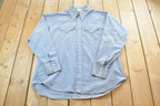Vintage 1980s Ely Plains Chambray Button Up Shirt Men's XL /