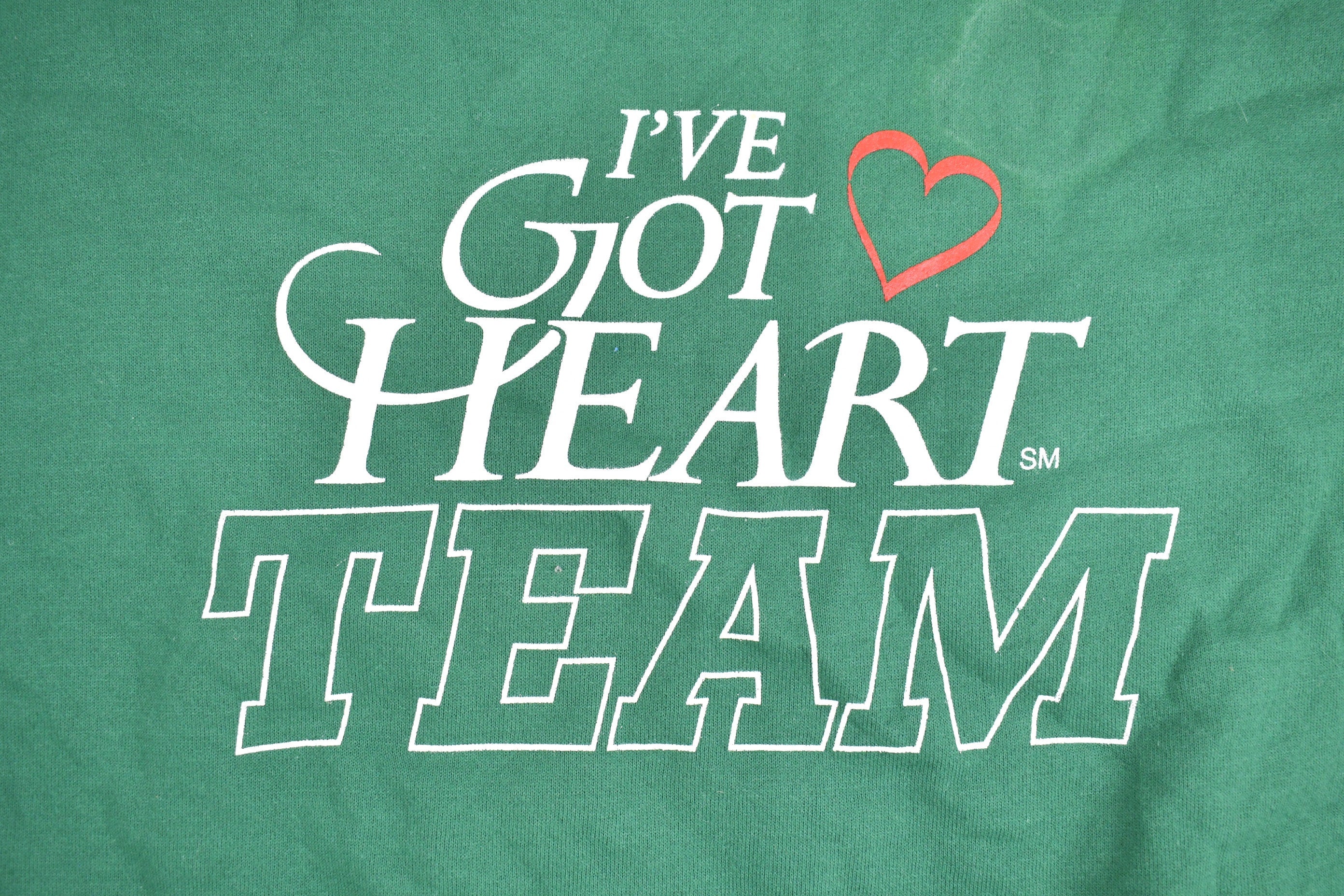 Vintage 1990s I've Got Heart Team Graphic Crewneck Sweatshirt
