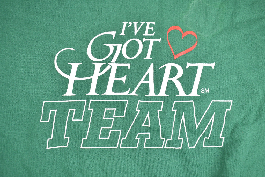 Vintage 1990s I've Got Heart Team Graphic Crewneck Sweatshirt  90s Crewneck  Made In USA  Essential  Streetwear  90s