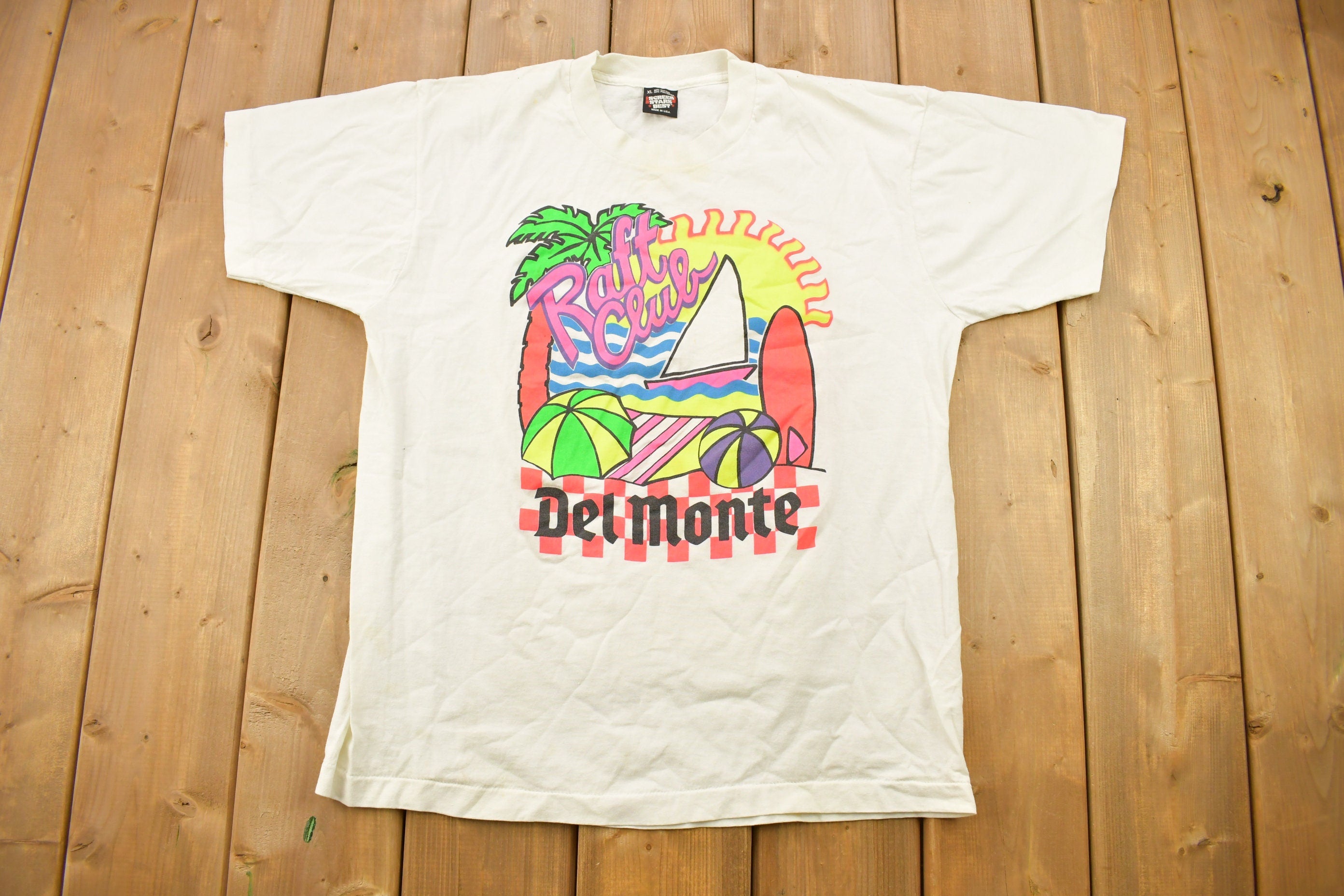 Vintage 1990s Demonte Raft Club Souvenir T Shirt