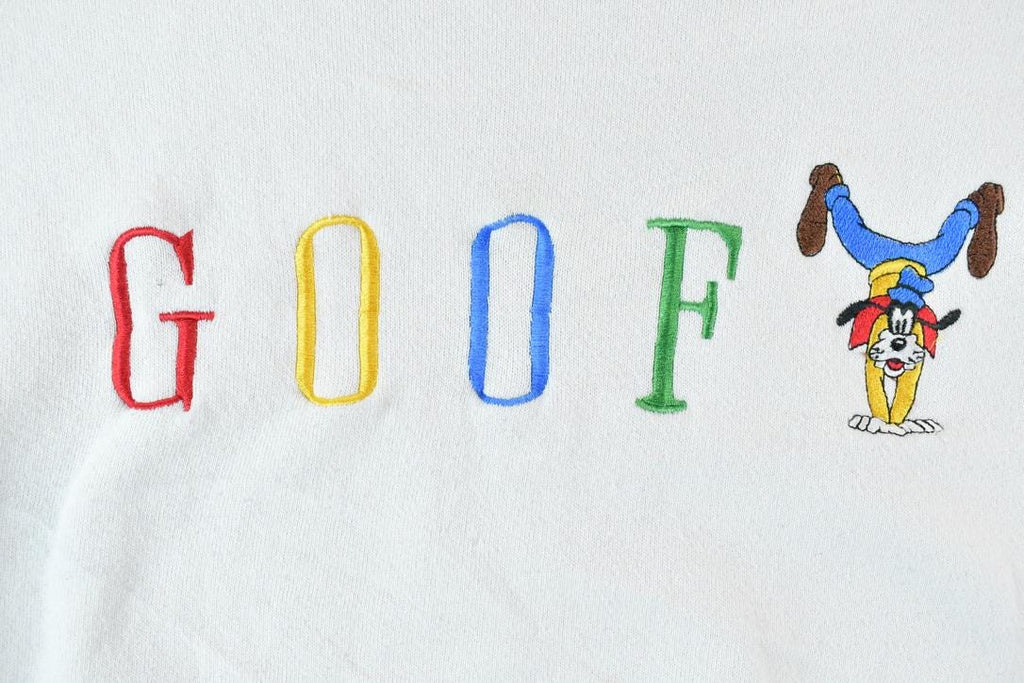 Vintage 1990s Goof Mickey Mouse Disney Heavyweight Crewneck / Vintage Sweatshirt / Vintage Disney / Mickey / Embroidered / Made In USA