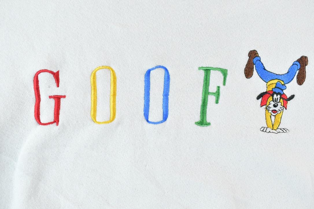 Vintage 1990s Goof Mickey Mouse Disney Heavyweight Crewneck / Vintage Sweatshirt / Vintage Disney / Mickey / Embroidered / Made In USA