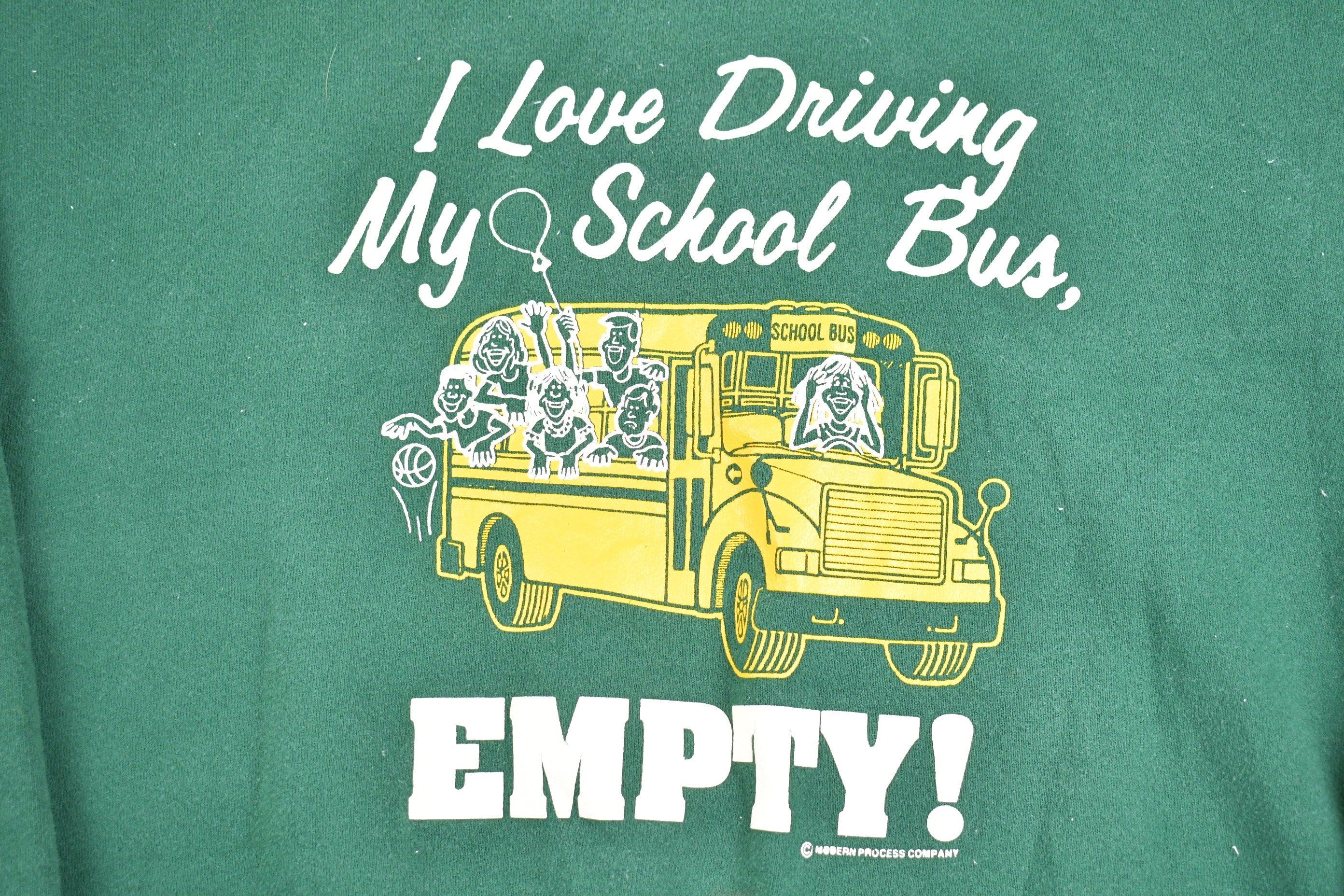 Vintage 1990s Funny School Bus Crewneck Sweatshirt