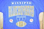 Vintage 1990s Winnipeg Blue Bombers CFL Softwear Graphic T-Shirt