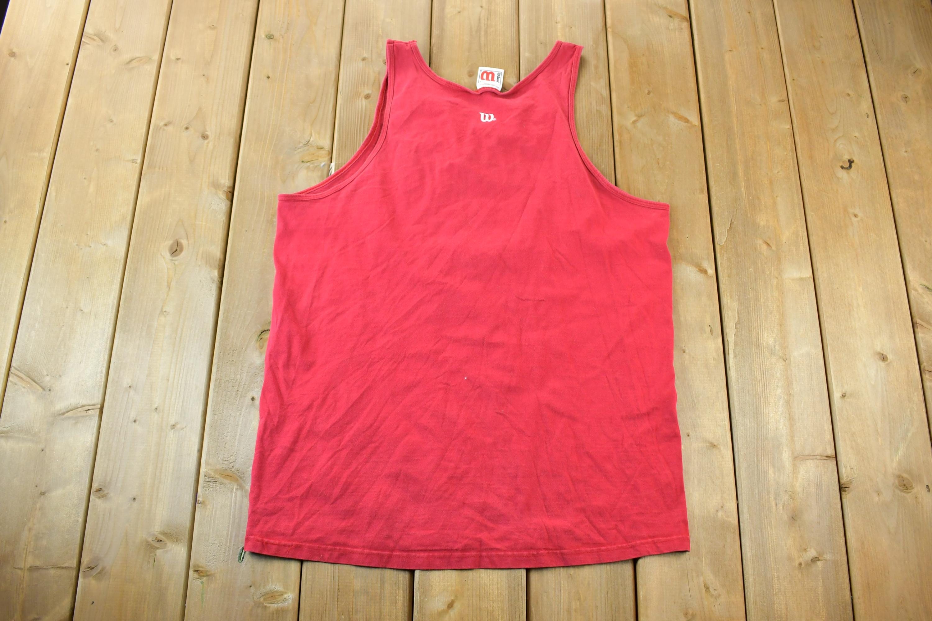 Vintage 1990s Wilson Tank Top Souvenir Sports Single Stitch Graphic Print Tank