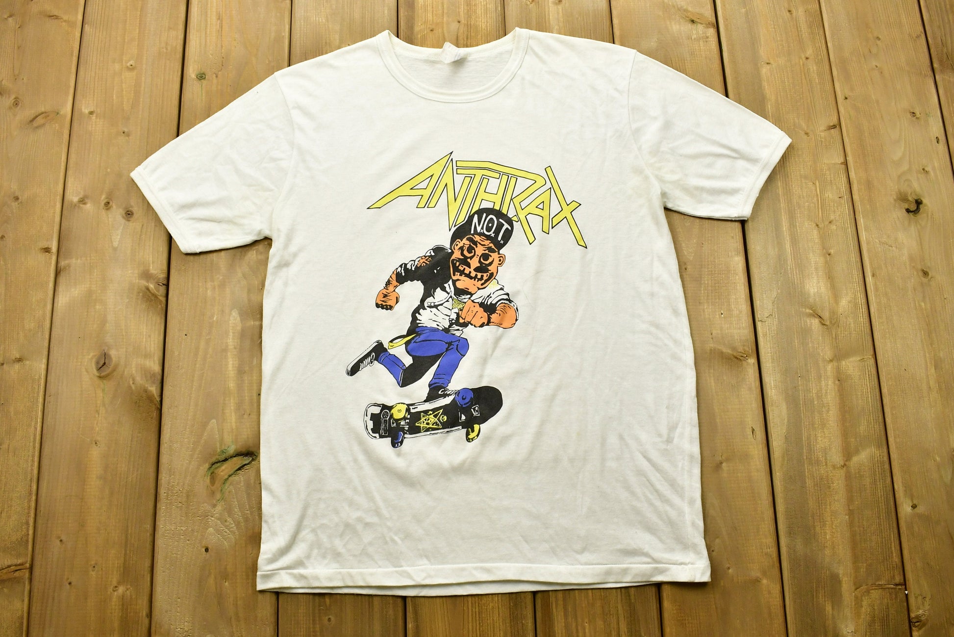 Vintage 1987 Anthrax Mosh It Up Tour Band Ringer T-shirt