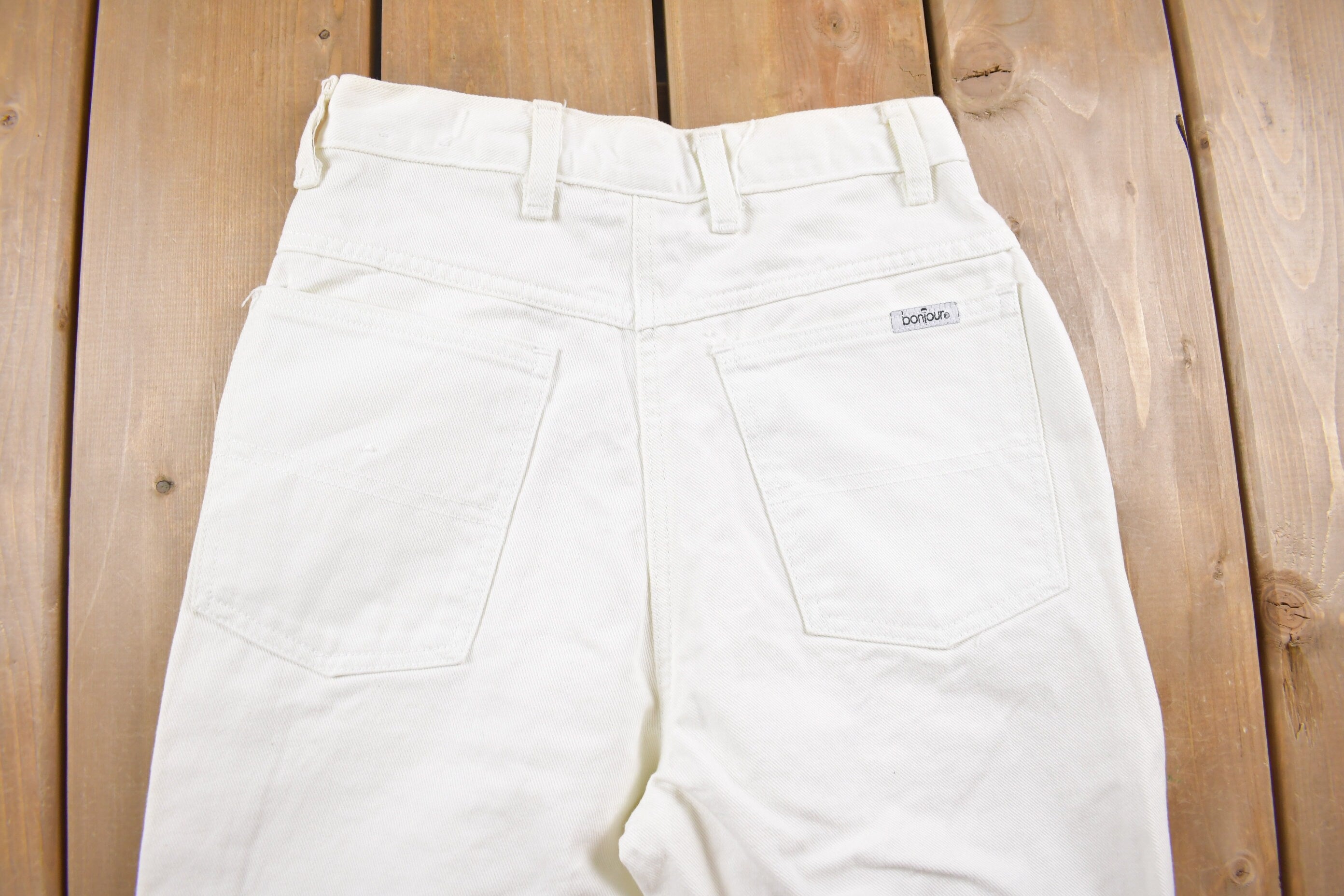 Vintage 1990's Brand New Bonjour White Jeans 24 x 30