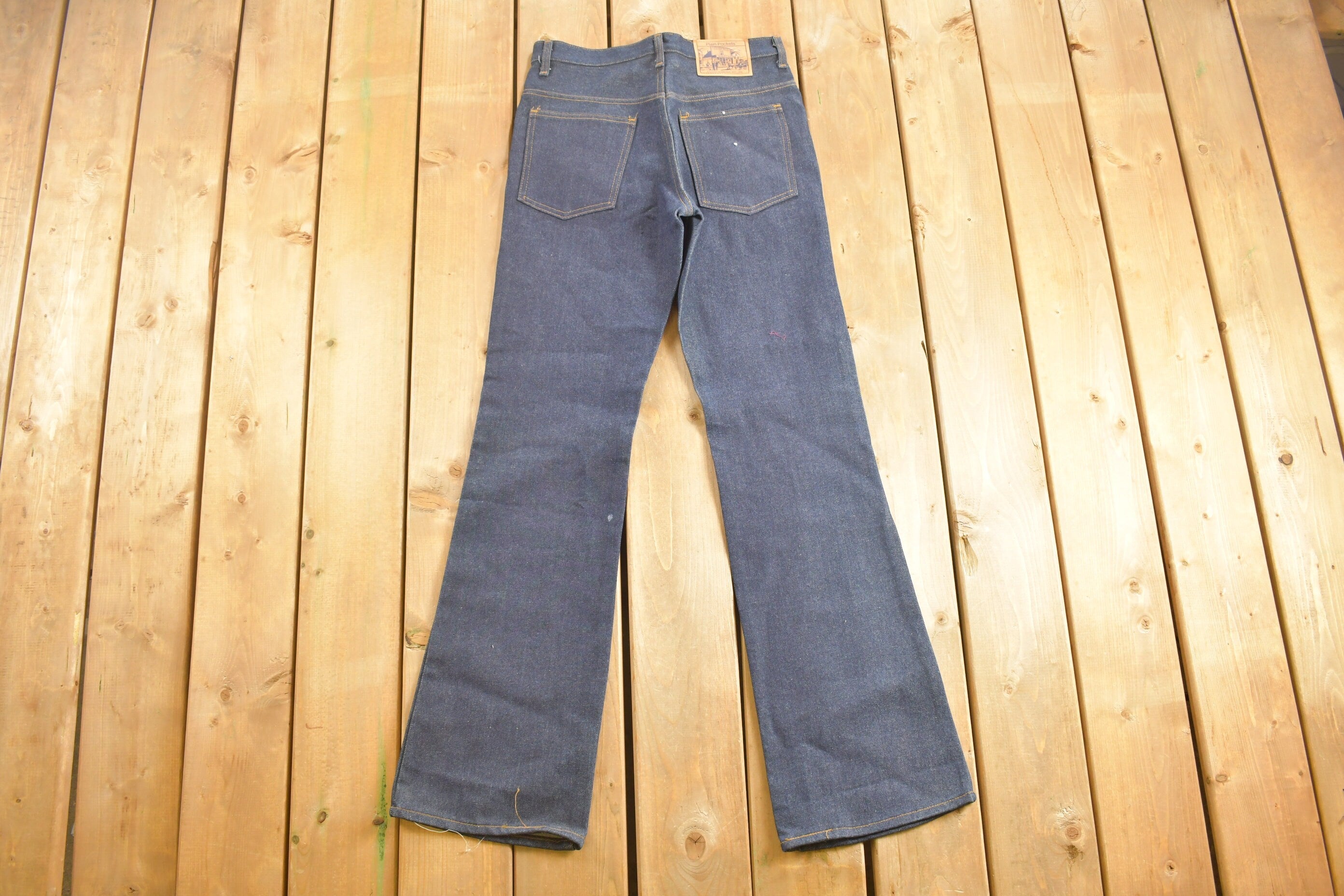 Vintage 1980s Plain Pockets JC Penney Flare Jeans Size 30 x 34