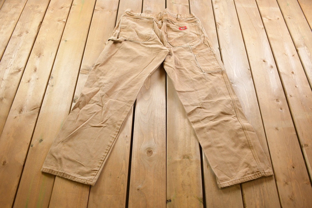 Vintage 1990s Dickies Brown Denim Carpenter Pants 34 x 31  Hype Vintage  Workwear  American Vintage  Streetwear Fashion  Cargo Pants