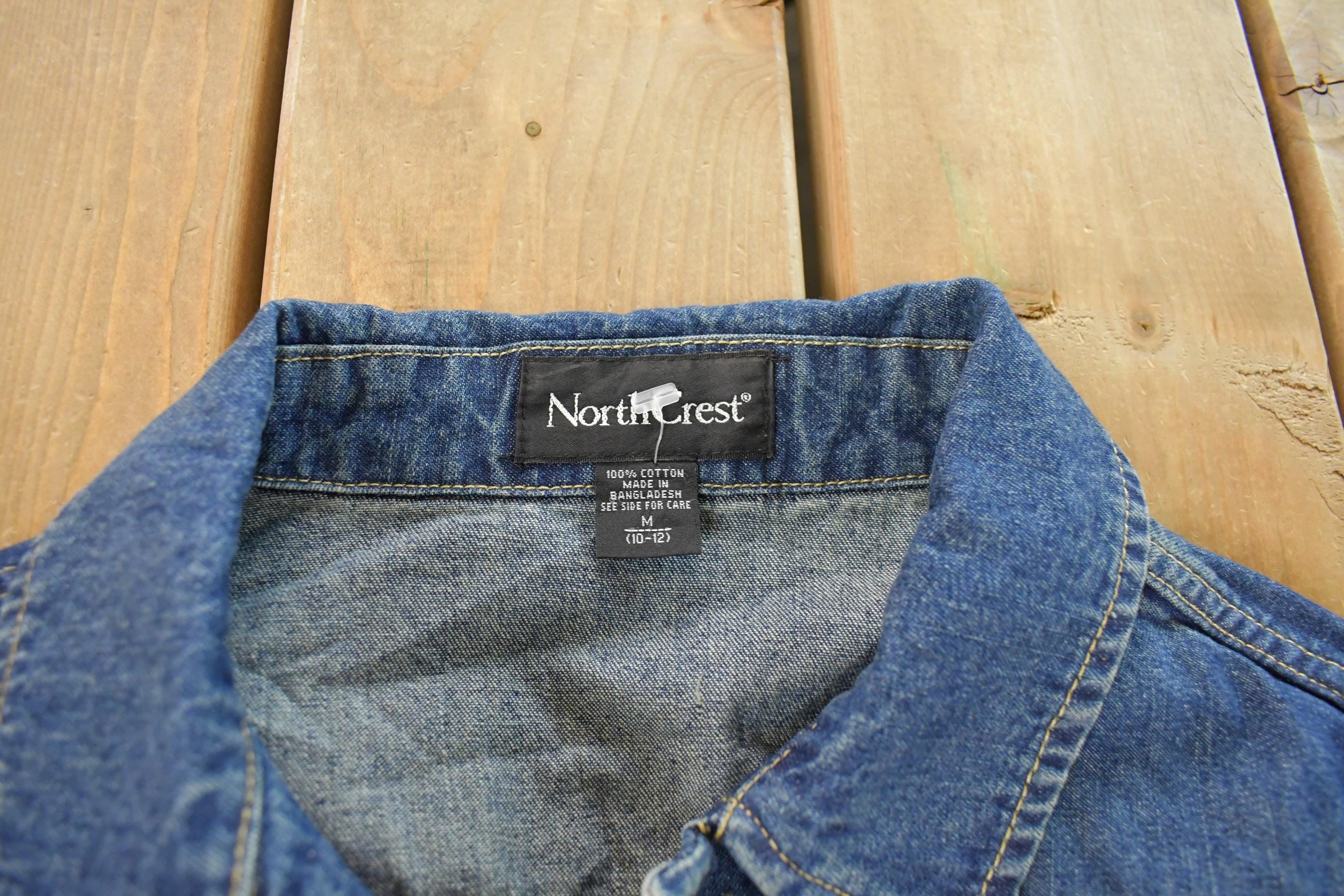 Vintage 1990s North Crest Denim Jean Jacket Women's Medium