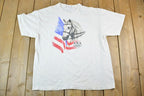 Vintage 1990s USA Olympic Horse Souvenir Single Stitch Graphic Print T-Shirt Made In USA