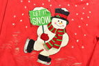 Vintage 90's "Let It Snow" Christmas Sweater , 90s Holiday Crewneck , Russell Athletics , Made In USA , Winter Wear , Festive Graphic Print