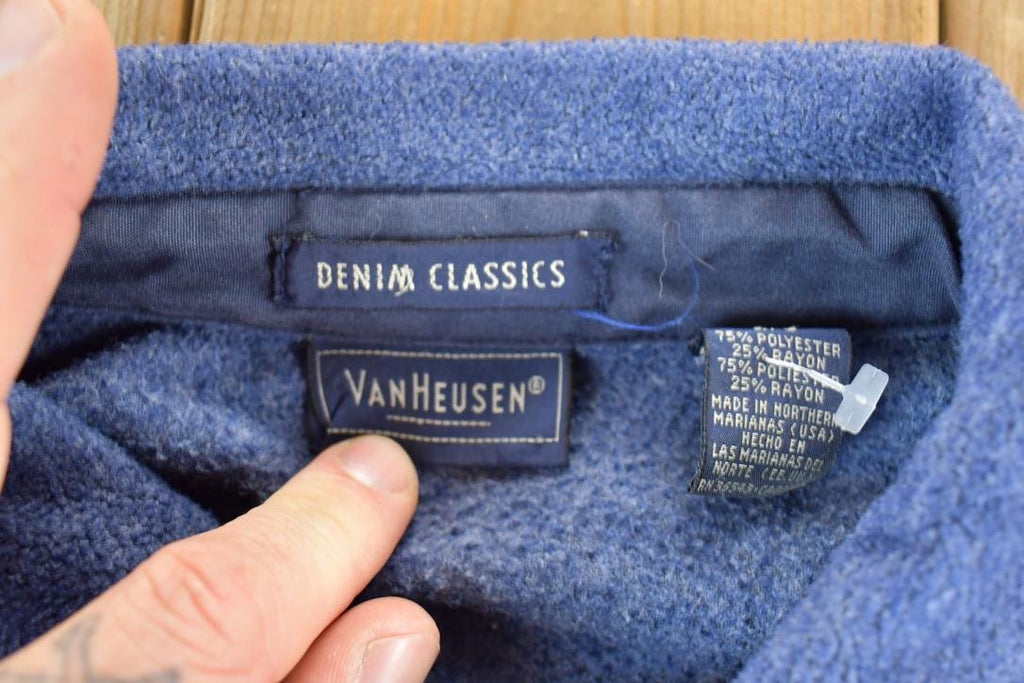 Vintage 1990s Van Heusen Denim Classics Fleece Outdoorsman Sweater