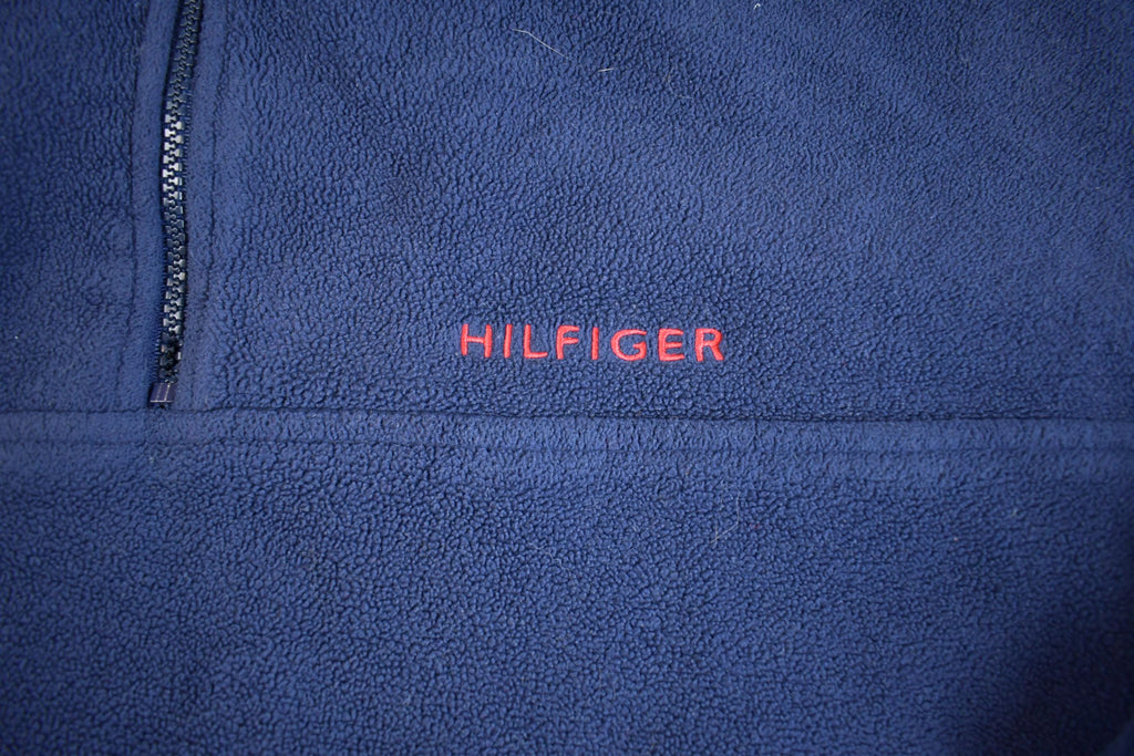 Vintage 1990s Tommy Hilfiger Quater Zip Fleece Sweater - XL