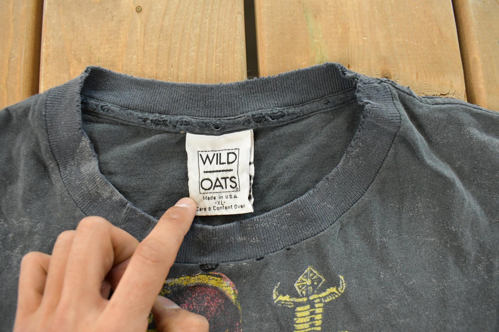 Vintage 1991 Slayer Seasons in the Abyss Tour Thrashed Band T-Shirt Men's XL