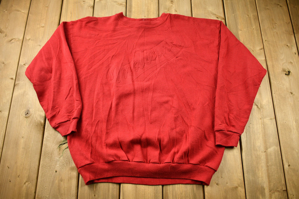 Vintage 1990s Indiana Embossed Crewneck Sweatshirt