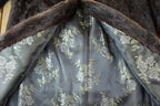Vintage 1950s Mid Length Brown Mink Fur Coat Made In USA