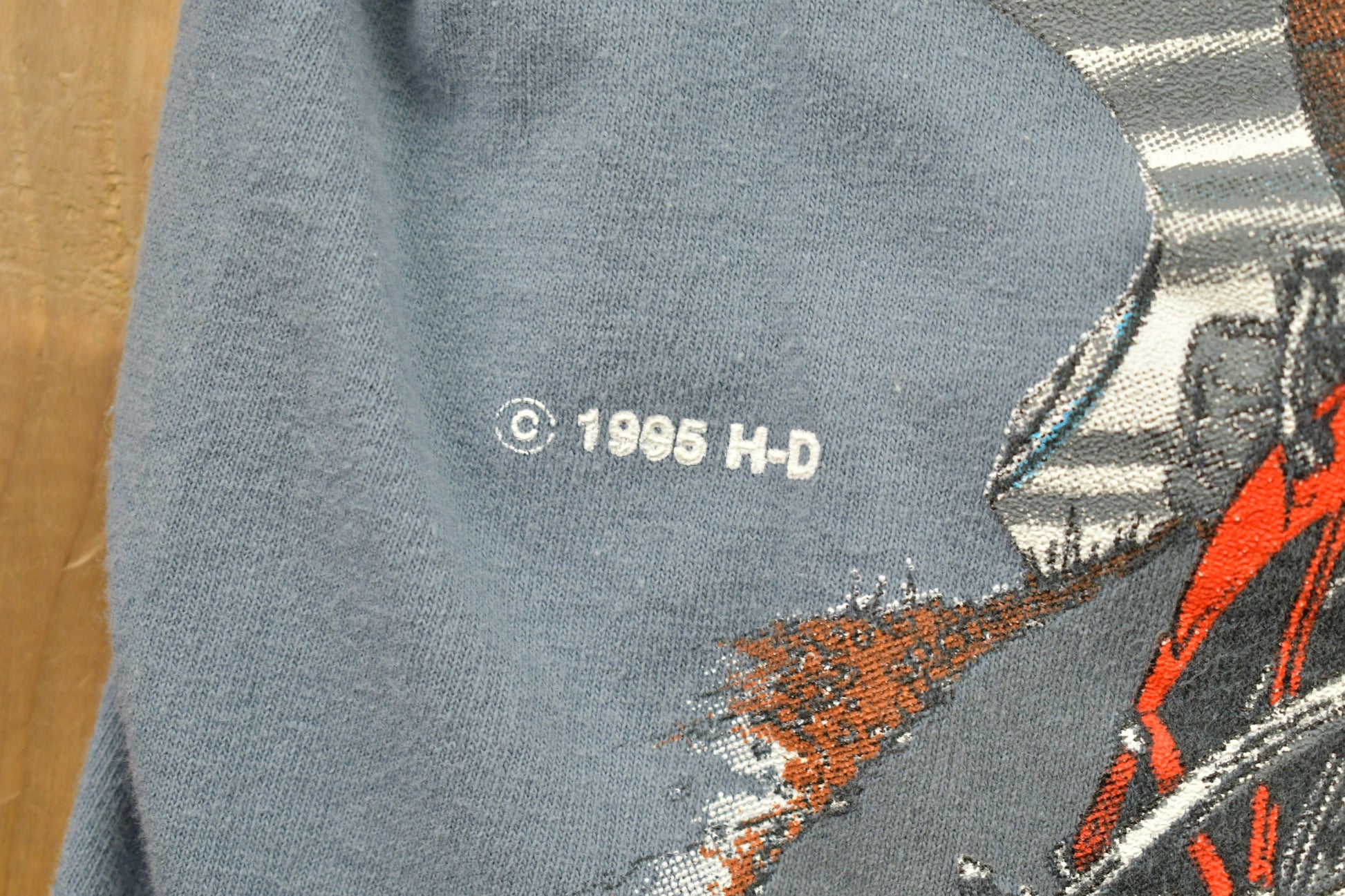 Vintage 1995 Harley Davidson All Over Print T Shirt