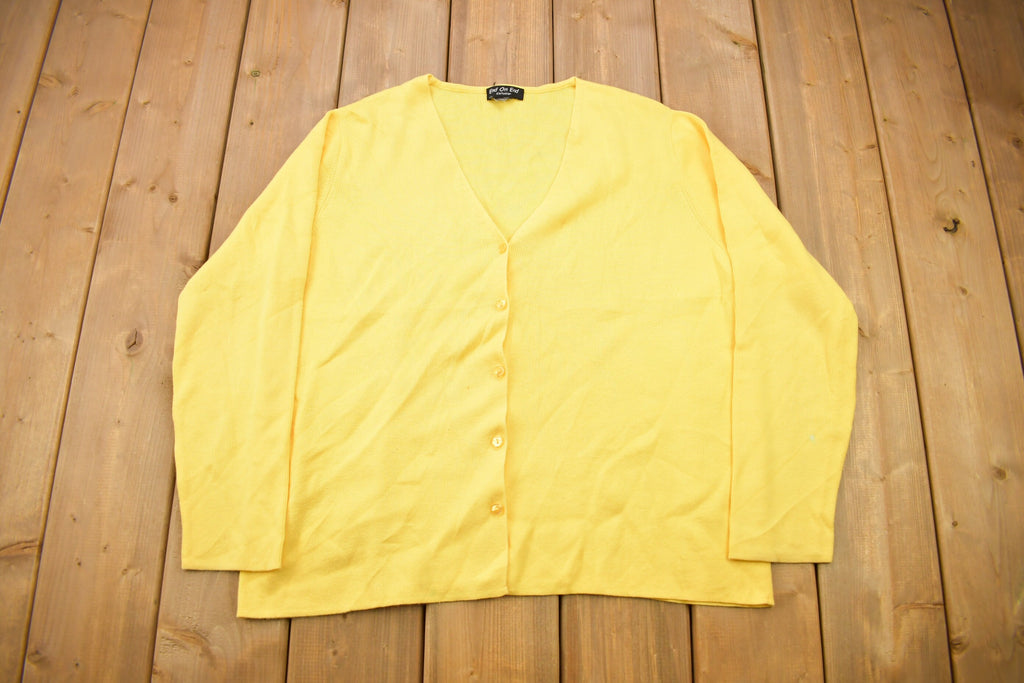 Vintage 1990s End On End Knitwear Knitted Cardigan Sweater