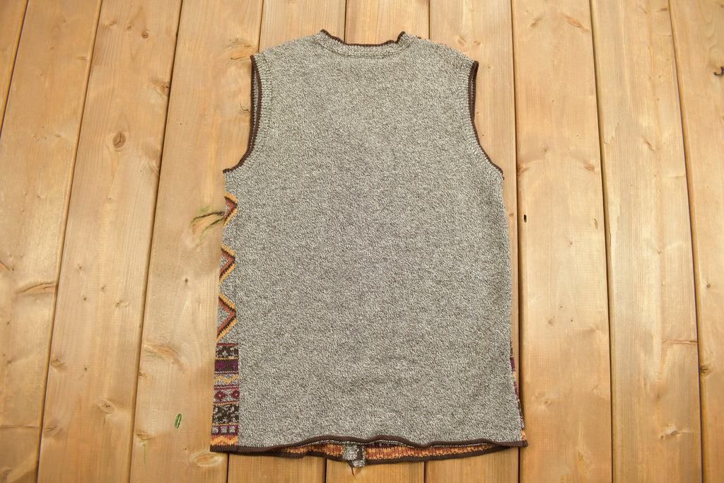 Vintage 1980s Norton McNaughton Knit Cardigan Sweater Vest
