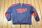 Vintage 1990s Minnesota Twins Majestic Quarter Zip MLB Baseball Windbreaker Jacket