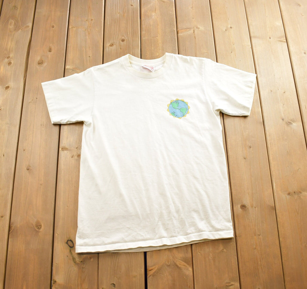 Vintage 1980s Walk Softly On Mother Earth Single Stitch Graphic T Shirt Made In USA