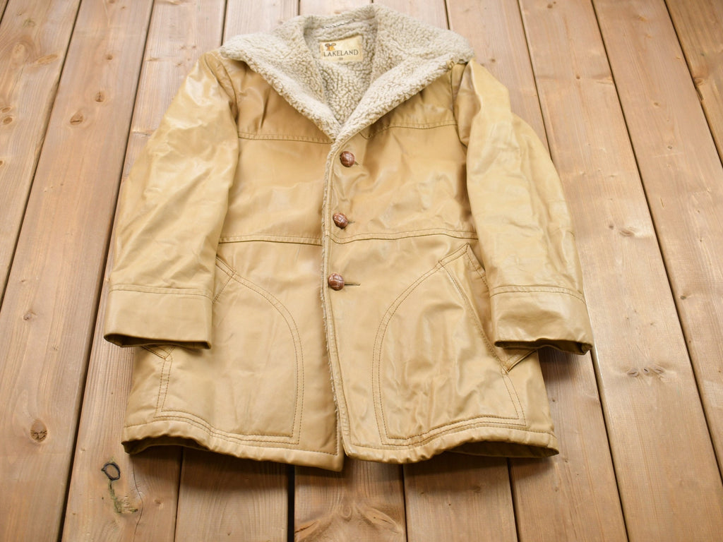 Vintage 1980s Lakeland Leather Sherpa Lined Jacket