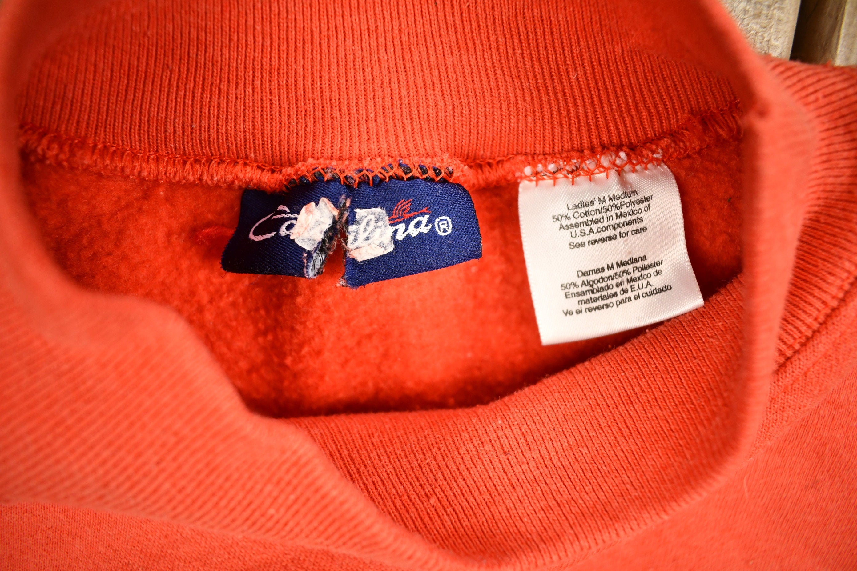 Vintage 1990s Cute Orange Mockneck Sweater