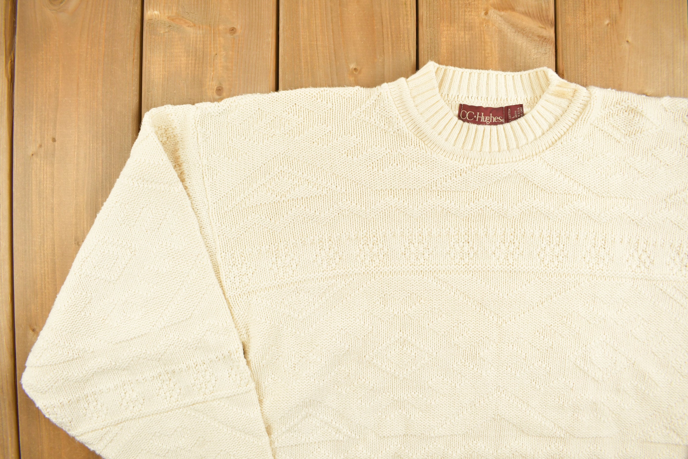 Vintage 1990s CC.Hughes 3D Knit Sweater