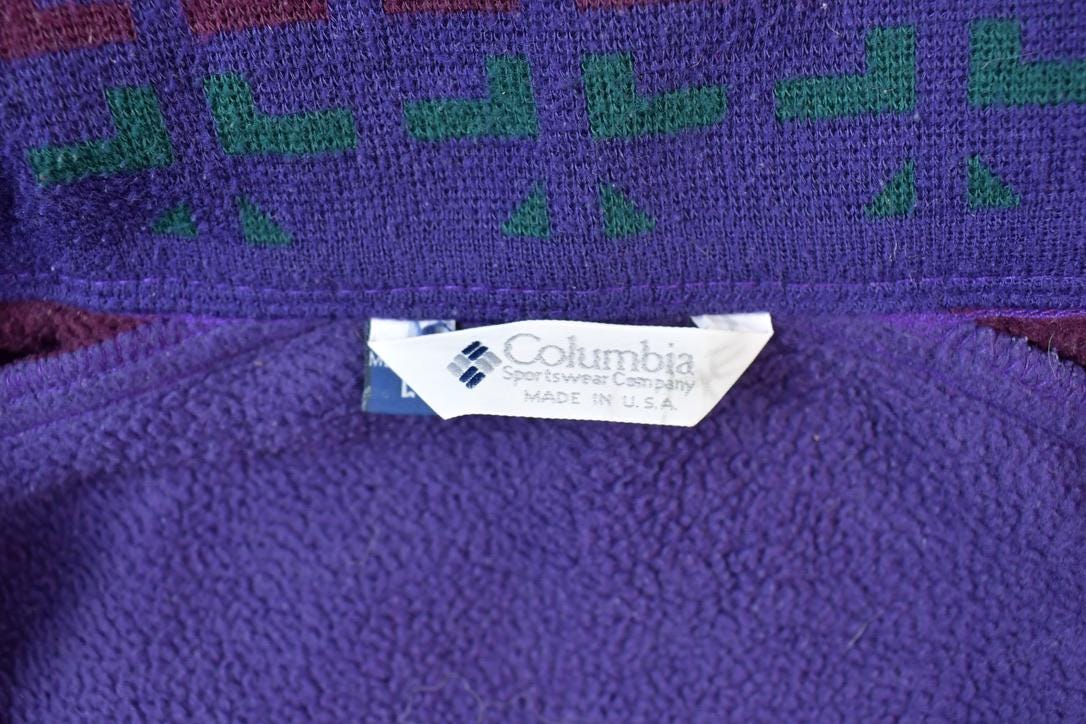 Vintage 1990s Columbia Bugaboo Aztec Collar Lined Ski Jacket