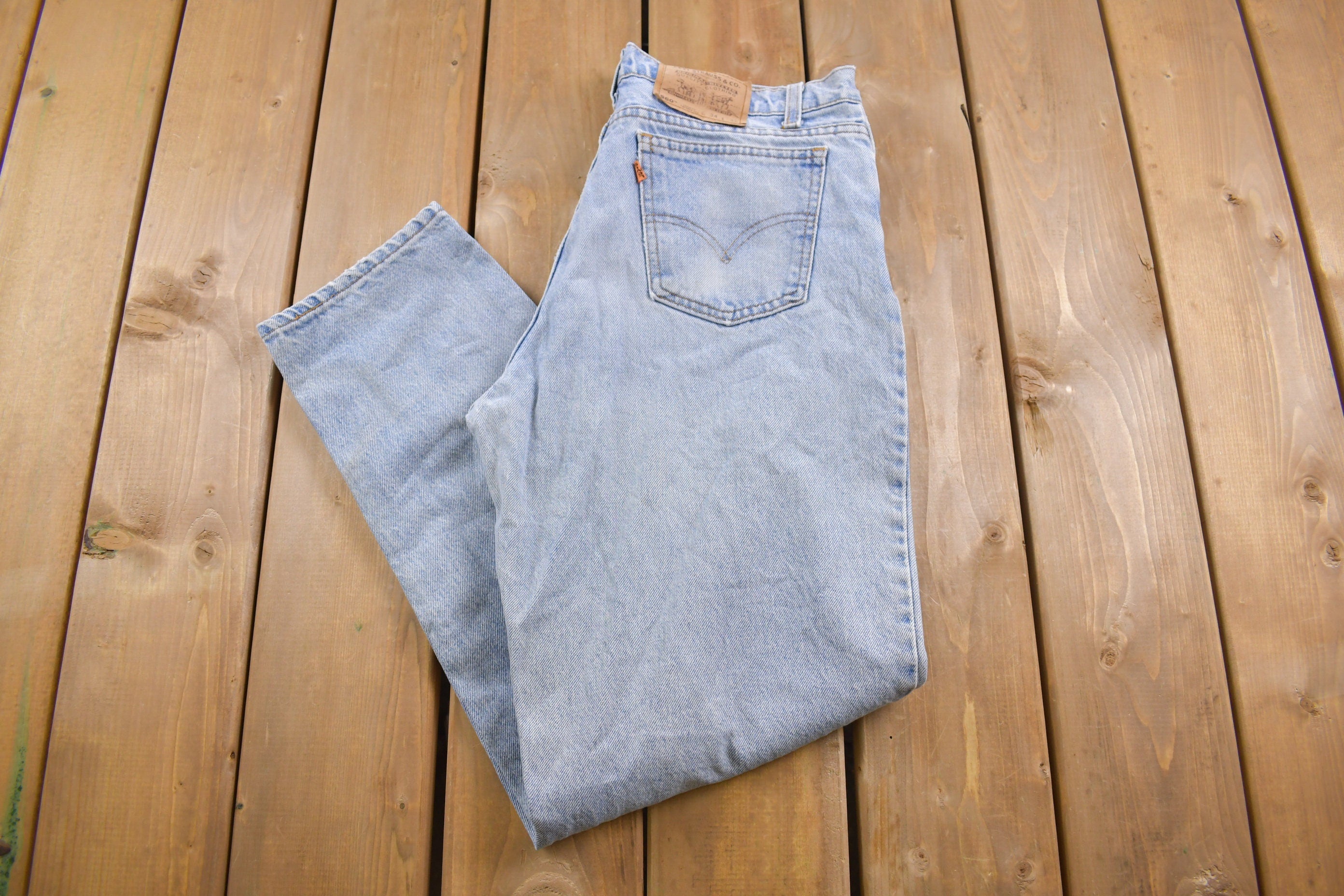 Vintage 1990s Levi's 560 Orange Tab Jeans Size 33 x 31