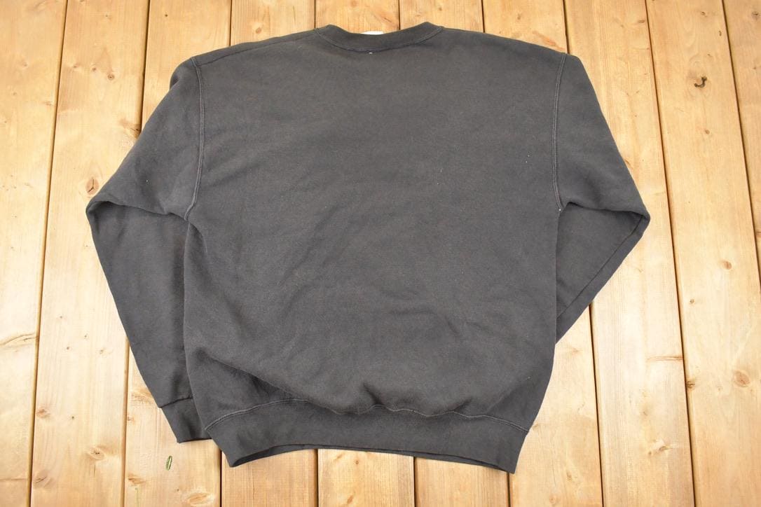 Vintage 1990s Eschew Obfuscation Graphic Print Crewneck Sweatshirt Mens L  Made In USA  90's Destination Sweater