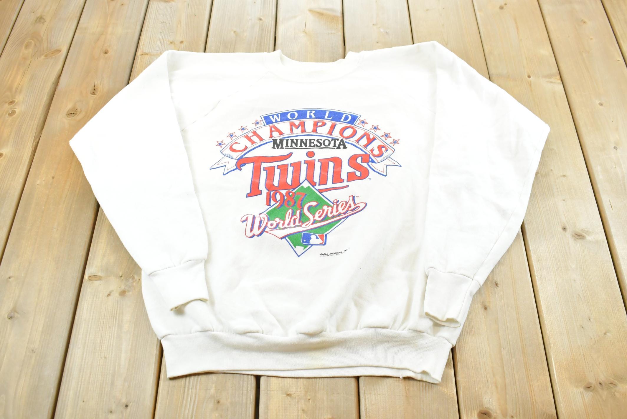Vintage 1987 Minnesota Twins World Champions MLB Crewneck Sweatshirt Men's L