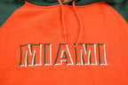 Vintage 1990s University of Miami Collegiate Hoodie  Made In USA Sweatshirt  Embroidered  NCAA Sweatshirt  Sportswear  Athleisure