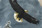 Vintage 1990s Kokopelli American Bald Eagle Fleece Sweater Jacker Men's XL / Outdoors / 90s Sweater / Fleece Zip up / All Over Print