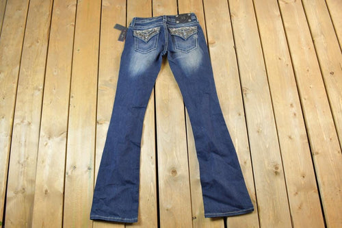 Vintage Deadstock Y2K Miss Me Bedazzled Low Rise Jeans Size 26x31 / Boot Cut Jeans / Y2K Style / Embroidered Jeans / 2000s